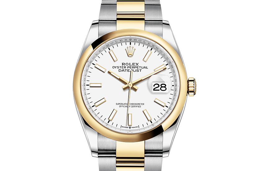 rolex datejust oystersteel and yellow gold